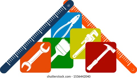 Tool for repair and home service symbol