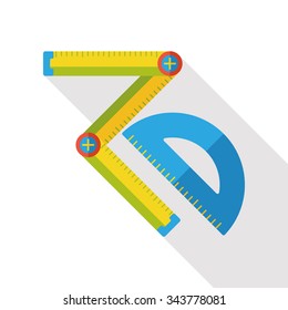 tool ruler measure flat icon
