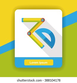 tool ruler measure flat icon
