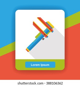 tool ruler measure flat icon