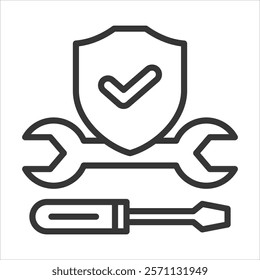 Tool Safety Icon Vector Illustration Outline