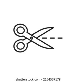 Tool scissors or trimming mounting area in graphic design icon. High quality black vector illustration.