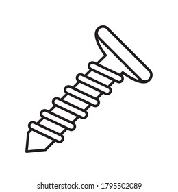 tool screw line style icon vector illustration design