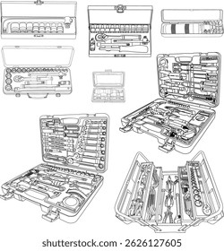 tool set collection for automotive, electrican etc