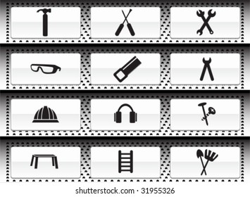 Tool Set Silver Tone
