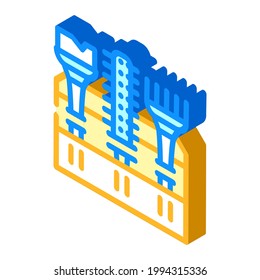 tool set stylist isometric icon vector. tool set stylist sign. isolated symbol illustration