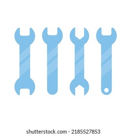 Tool set wrench. Vector illustration