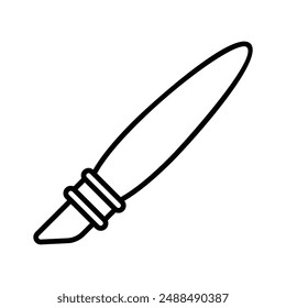 A tool with a sharp blade used for slicing or trimming materials like paper, cardboard, or fabric