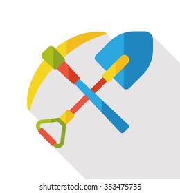 tool shovel flat icon
