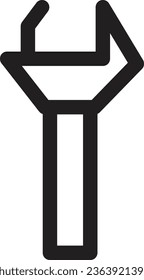 Icono de esquema de la llave de expansión de herramientas