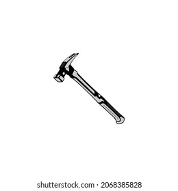 vector de icono de martillo de acero de herramienta