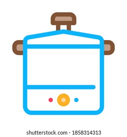 Vector de iconos del esterilizador de herramientas. Signo del esterilizador de la herramienta de contorno. Ilustración de símbolo de contorno aislado de color