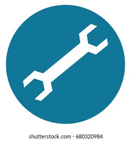 tool and technician concept - wrench illustration isolated on white background 