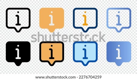 Tool tip icons in different style. Tool tip icons. Different style icons set. Vector illustration