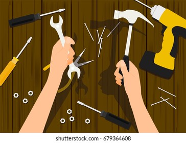 Tool Top view illustration