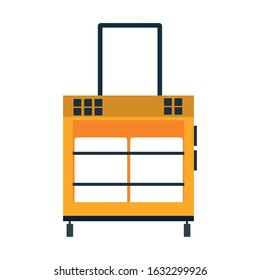 tool trolley icon over white background, colorful design, vector illustration