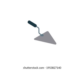 Tool, trowel icon on white background. Vector illustration.