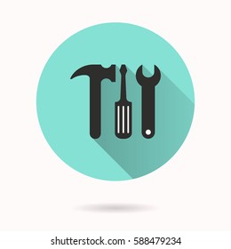 Tool vector icon. Illustration isolated for graphic and web design.