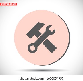 Tool vector icon , lorem ipsum Flat design