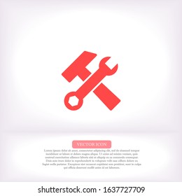 Tool vector icon , lorem ipsum Flat design