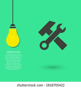 Tool vector icon , lorem ipsum Flat design