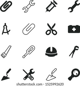 tool vector icon set such as: zoom, hot, button, adjustable, protect, box, pipe wrench, drawing, fever, first, professional, style, plumber, inject, kit, wood, spatula, healthy, magnify, hand, icons