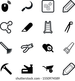 tool vector icon set such as: scissor, cutting, care, data, transport, magnifying, fill, template, growth, wood, utility, tourism, season, checkup, scissors, job, pruning, pulse, digital, database, a