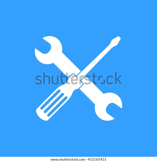 Tool Vector Icon White Illustration Isolated Stock Vector (Royalty Free ...