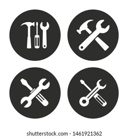 Tool vector icons set for graphic and web design