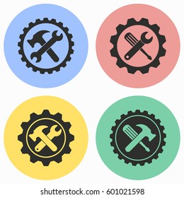 Tool vector icons set. Illustration isolated for graphic and web design.