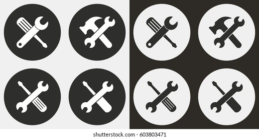 Tool vector icons set. Illustration isolated for graphic and web design.