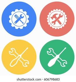 Tool vector icons set. Illustration isolated for graphic and web design.