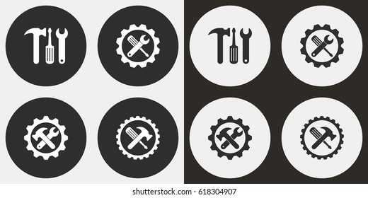 Tool vector icons set. Illustration isolated for graphic and web design.