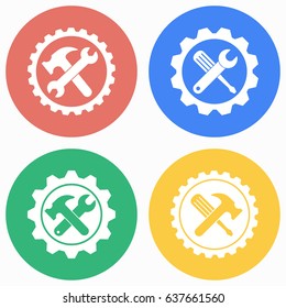 Tool vector icons set. Illustration isolated for graphic and web design.