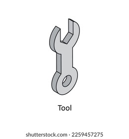 Tool Vector Isometric Filled Outline icon for your digital or print projects.