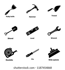 Tool vegetable garden icons set. Simple set of 9 tool vegetable garden vector icons for web isolated on white background