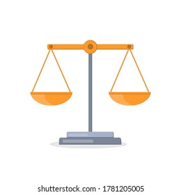 Tool zum Wiegen von Waagen, farbige Vektorgrafik auf weißem Hintergrund, Symbol, Design, Dekoration