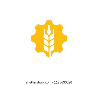 Tool Wheat Icon Logo Design Element