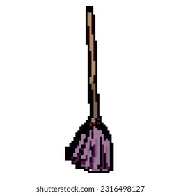 tool witch broom game pixel art retro vector. bit tool witch broom. old vintage illustration