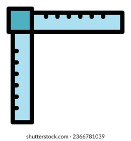 Vector de contorno de icono de madera de herramienta. Trabajar de hacedor. Colores planos de fábrica