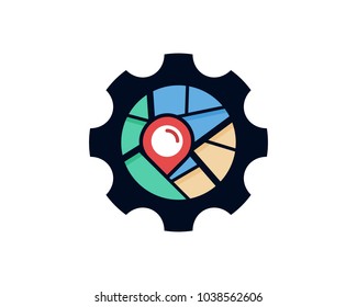 Tool Work Map Icon Logo Design Element