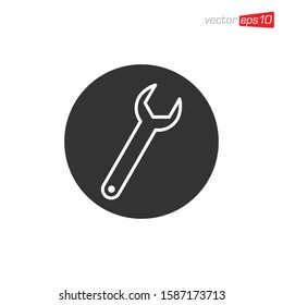 Tool Wrench Icon Design Vector