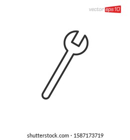 Tool Wrench Icon Design Vector