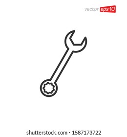 Tool Wrench Icon Design Vector