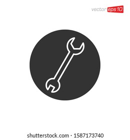 Tool Wrench Icon Design Vector