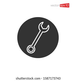 Tool Wrench Icon Design Vector