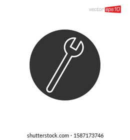 Tool Wrench Icon Design Vector