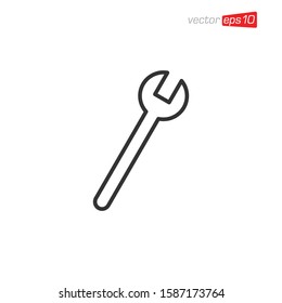 Tool Wrench Icon Design Vector