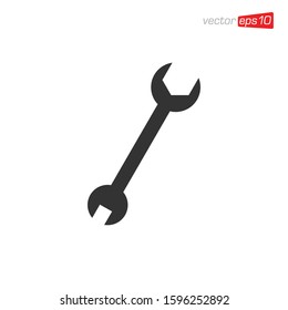 Tool Wrench Icon Design Vector Template