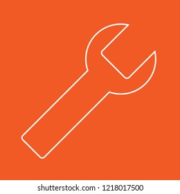 Tool, wrench icon, stock vector illustration, EPS10.